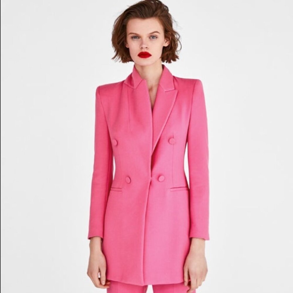 ZARA Bubblegum PINK Jacket Blazer